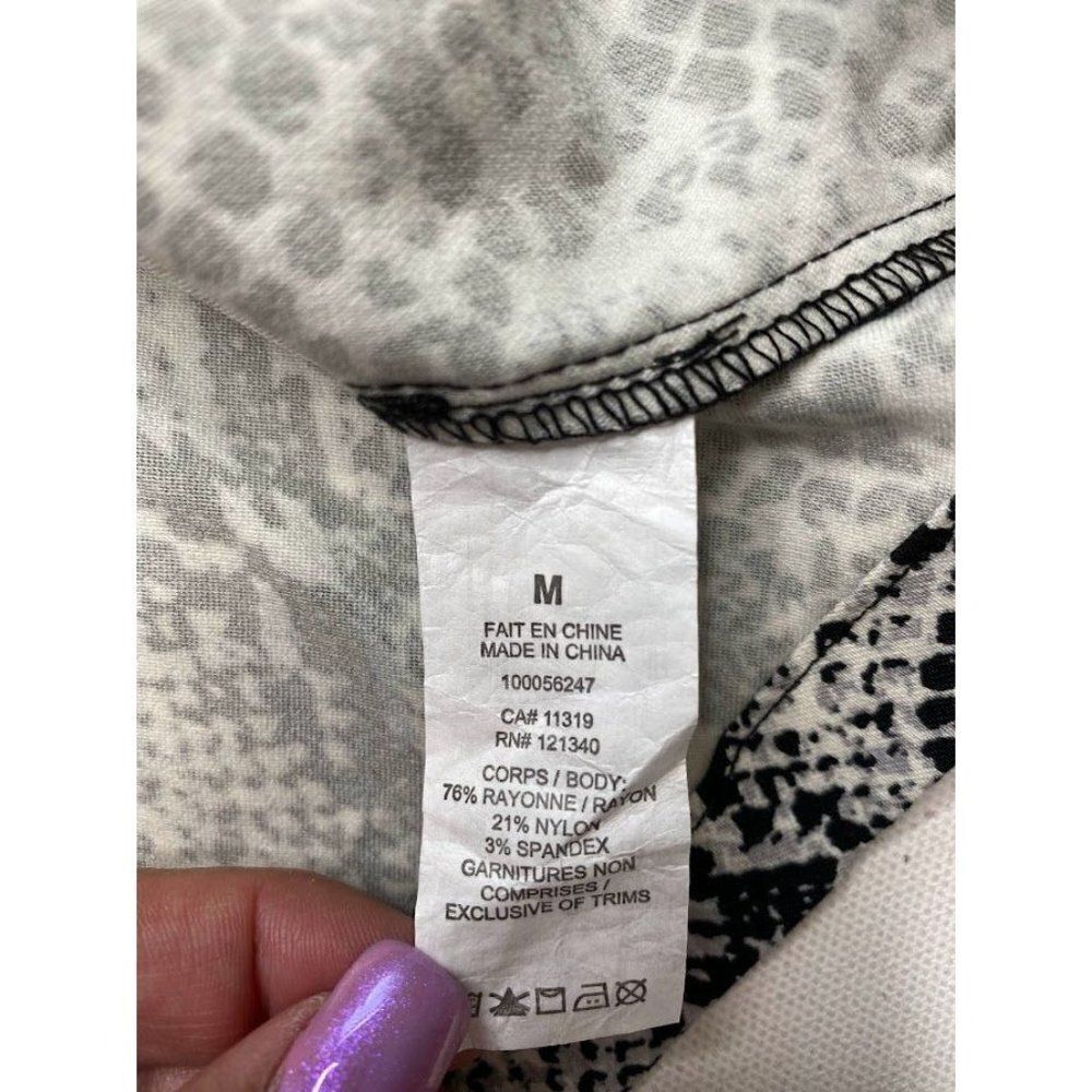 Garage Black Gray Snake Python Print Mini Skirt S… - image 5